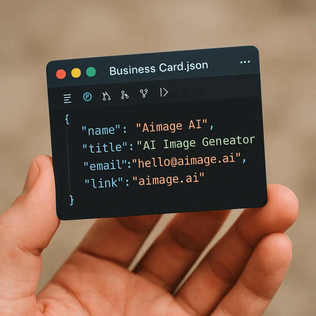 VS Code JSON Business Card