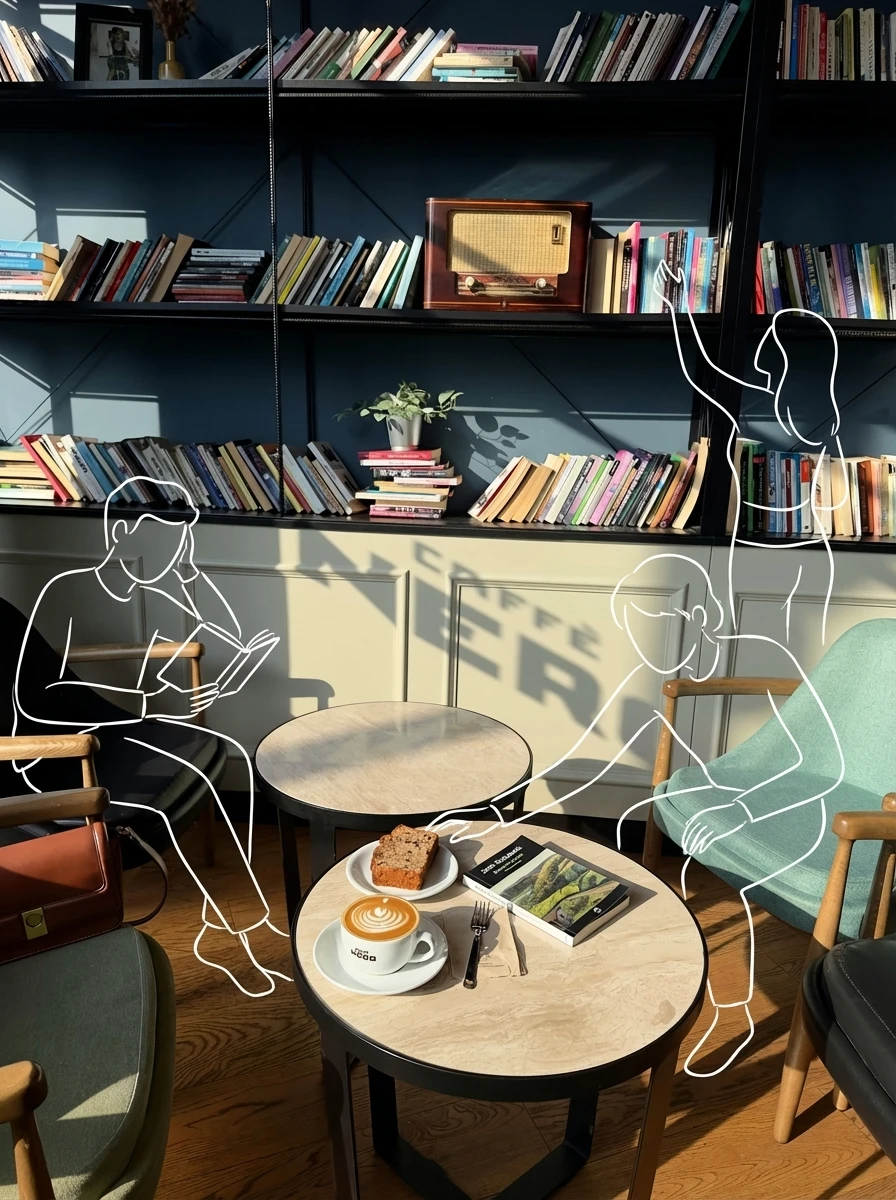 Minimalist line art illustration