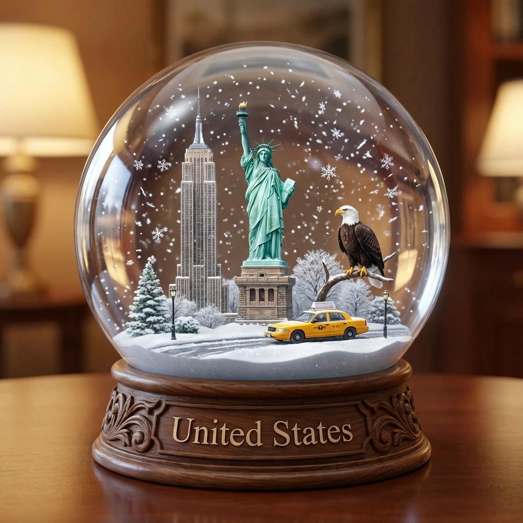 USA snow globe